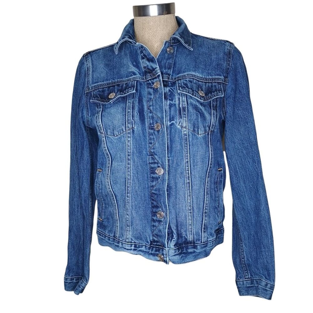 Gap 1969 Women's Size S Icon Denim Jean Jacket Medium Wash Pockets